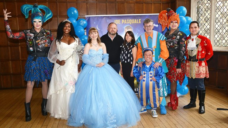 Cinderella cast with the Archers Travel team at the press launch